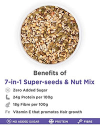 True Elements Seeds Combo (5 in 1 Seeds Mix 125g + 7 in 1 Seeds and Nut Mix 125g + Daily Dose Trail Mix 125g) - Mix Seeds for Eating | Roasted Seeds