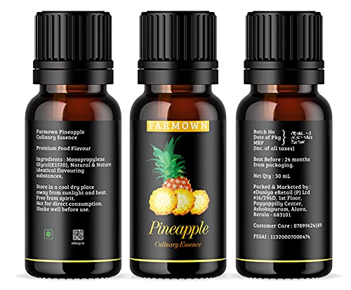 Farmown Premium Food Flavour Essence Combo Pack (Pineapple & Vanilla)
