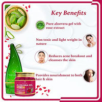 Newish® Aloe Vera Gel for Face and Hair | 99% Pure Aloe Vera With Vitamin E Gel For Skin and Hair Pack of 2