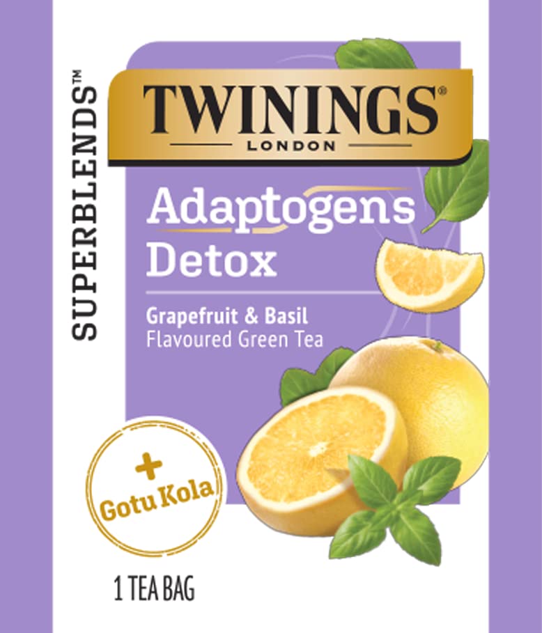 Twinings Superblends Adaptogens Wellness, Flavoured Herbal & Green Tea Variety Sampler Pack, 18 Count (Pack of 4)