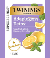 Twinings Superblends Adaptogens Wellness, Flavoured Herbal & Green Tea Variety Sampler Pack, 18 Count (Pack of 4)