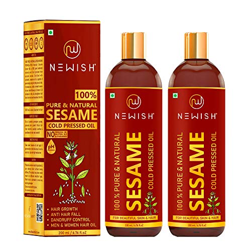 Newish® Cold Pressed Sesame oil for Hair, Skin and Massage (Til Ka Tel / Til Oil) 200ml - 2