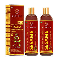 Newish® Cold Pressed Sesame oil for Hair, Skin and Massage (Til Ka Tel / Til Oil) 200ml - 2