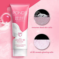 POND's Bright Beauty Spot-less Glow Face Wash With Vitamins, Removes Dead Skin Cells & Dark Spots, Double Brightness Action, All Skin Types, 150g