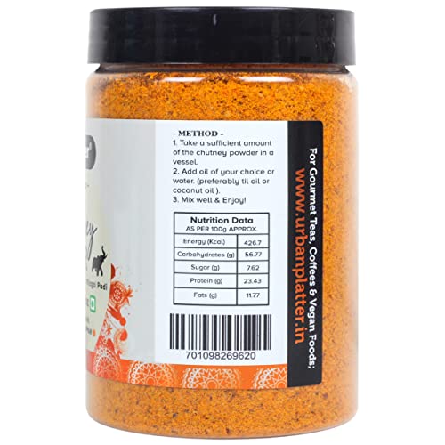 Urban Platter South Indian Style Instant Idli Chutney Powder, 250g / 8.8oz [Molaga Podi, Just Add Water]