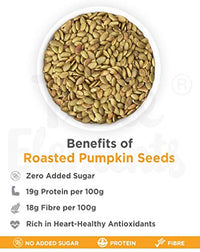 True Elements Roasted Pumpkin Seeds 250g - Pumpkin Seeds for Eating | Diet Snacks | Immunity Booster Seeds