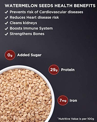 True Elements Watermelon Seeds 250g - High in Protein | Raw Watermelon Seeds for Eating | Magaj Seeds