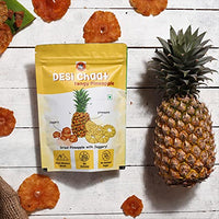 GO DESi - DESi Chaat - Tangy Pineapple | Pack of 6 x 25g | Fruit Snacks | Dehydrated Fruit | Dehydrated Pineapple | 150 g