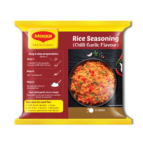 Maggi Professional Rice Seasoning, Chilli Garlic Flavour - 200g Pouch, 200 g