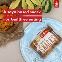 Nutty Yogi Soya Twisters Chips I Soya Sticks I Guilt-free I Crunchy Cracker, 100% Vegan I No Maida, No Sugar I Healthy Snack I Diet Chips in Fresh I (Pack of 2x100 gm)