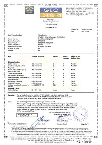 Miltop California Almonds, 250g