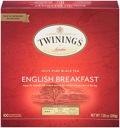 Twinings of London English Breakfast Tea K-Cups for Keurig, 24 Count & English Breakfast Black Tea Bags, 100 Count (Pack of 1)