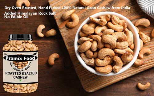 Pramix Oven Roasted And Salted Cashew Nuts. W320 Grade| Premium Crunchy Kaju, 900g