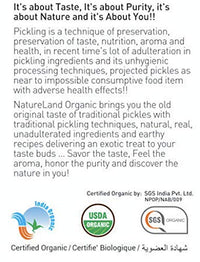 Natureland Organics Garlic Pickle 350 Gm - Organic Healthy Pickles