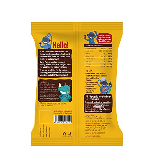 Slurrp Farm Healthy Ragi Snacks | Combo Pack of 4 - No Maida Banana Choco-Chip Pancake Mix and Pack of 3 Non-Fried Puffs
