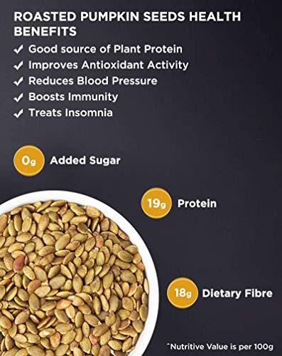 True Elements Roasted Pumpkin Seeds 250g - Pumpkin Seeds for Eating | Diet Snacks | Immunity Booster Seeds