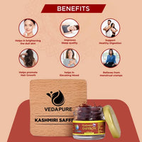 Vedapure Finest A++ Grade Original Kashmiri Saffron/Kesar For Pregnant Women, Skin 1 Gram- (Pack of 1)