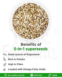 True Elements Seeds Combo (5 in 1 Seeds Mix 125g + 7 in 1 Seeds and Nut Mix 125g + Daily Dose Trail Mix 125g) - Mix Seeds for Eating | Roasted Seeds