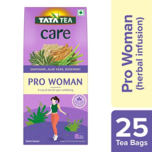 Tata Tea Care Pro Woman| Goodness of Shatavari, Aloe Vera & Rosemary | Herbal Infusion Green Tea | 25 Tea Bags
