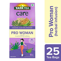 Tata Tea Care Pro Woman| Goodness of Shatavari, Aloe Vera & Rosemary | Herbal Infusion Green Tea | 25 Tea Bags