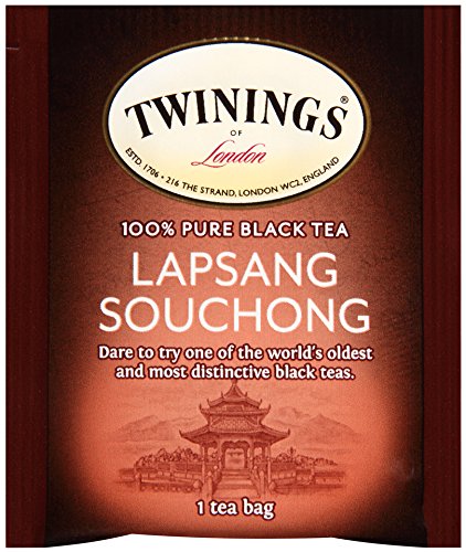 Twinings Lapsang Souchong Black Tea, 20 Count Pack of 6, Individually Wrapped Bags, Smoked Chinese Tea, Caffeinated