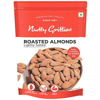 Nutty Gritties California Roasted Almonds, Lightly Salted, Dry Roasted, Non Fried, Zero Oil, Crunchy Healthy Snack - 200g