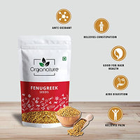 Organature Fresh / Natural Dried Fenugreek Seeds | Whole Methi Dana Seeds | Indian Spices & Masala - Pack of (400 Grams)