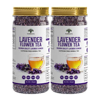 Vanalaya Organic Lavender Flower Tea From Sun Dried Lavender Flowers For Stress Relief (Pack Of 2x30gm)