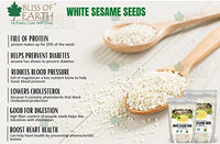 Bliss of Earth Organic Sesame Seeds 200 gm White For Eating, Raw Til Seeds