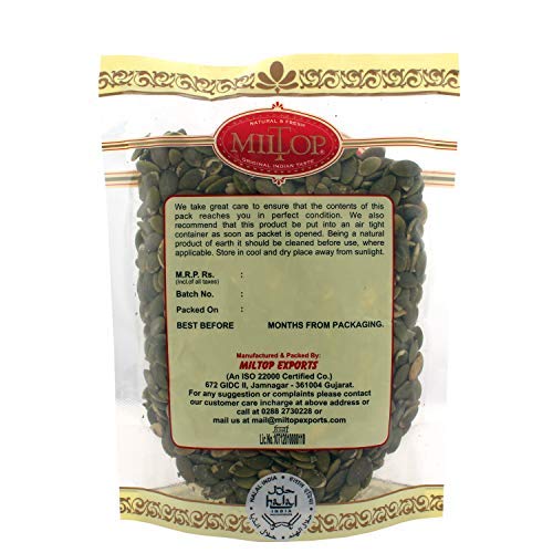 Miltop Premium Raw Unsalted Pumpkin Seed for Eating, 250g