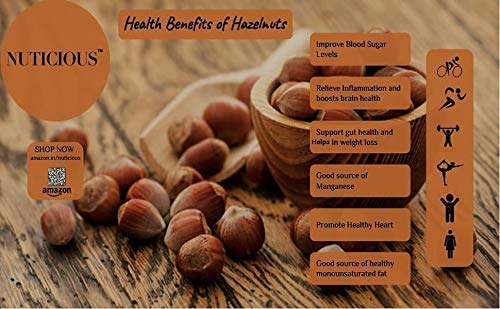 Nuticious Hazelnut 125 G (Pack of 3) Premium Dryfruits, Nuts, & Berries,Dryfruits & Berries,Diwali Gifts ,Diwali Offer ,Nuts