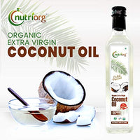 Nutriorg Cold Pressed Extra Virgin Coconut Oil 250ml | with Rich Tropical | Coconut Aroma