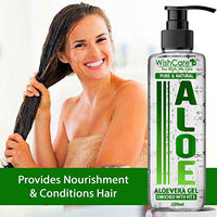 WishCare® Pure & Natural Aloe Vera Gel - 200 Ml - Enriched With Vitamin E - Multipurpose Gel for Skin and Hair