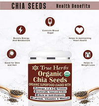 True Herbs USA Imported Organic Chia Seeds (300 GM) WITH USDA Certification