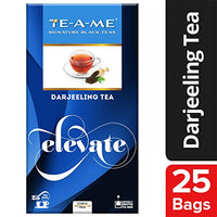 TE-A-ME Elevate Darjeeling Black Tea, 25 Tea Bags | Premium Black Tea | Light Strength, Delicate and Subtle
