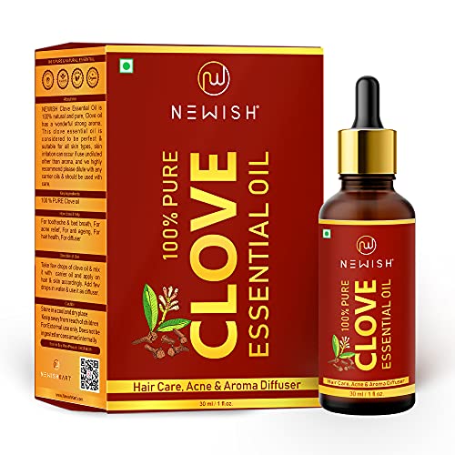 Newish® Pure & Natural Clove Oil for Teeth Pain, Skin & Hair 30ml