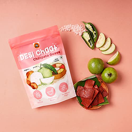 GO DESi - DESi Chaat - Chatpata Gauva | Pack of 10 x 18g | Fruit Snacks | Dried Guava | Dehydrated Fruit