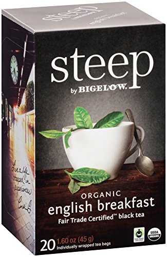 steep by Bigelow Organic English Breakfast Tea, 20 Count Box