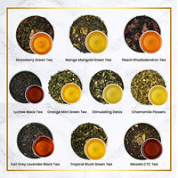 Moksa Assorted Tea Sampler Pack Luxurious Black, Green, Detox, Masala CTC, Peach, Chamomile, Herbal Biodegradable Pyramid Tea Bags Set of 20
