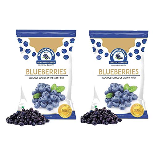 Wonderland Foods - Healthy & Tasty Californian Whole & Dried Blueberry 300g Pouch (100gX2)