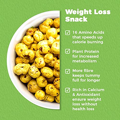 Sattviko Pudina Makhana FoodYoga, Healthy Snacks, (3x40 g) | Antioxidant Rich | Lotus Seeds, Fox Nuts, Gluten Free Diet Food, Vegan Snacks, Foodyoga