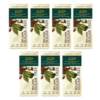 Zevic Sugar Free 70% Dark Belgian Chocolate with Organic Turkish Hazelnuts Vegan | Diabetic Friendly | Natural Sweetened | Keto Friendly 40 gm (Pack of 7)