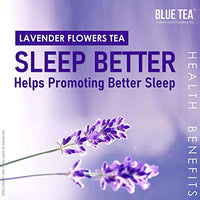 BLUE TEA- Lavender Flowers from Kashmir (30 Cups - 30 Pyramid Tea Bags | For Tea, Baking, Crafts, Sachets, Baths, Aromatherapy, Oil Infusions, Tinctures