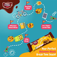 Foodrik Chocolate Nutri Snack Bar | Sattu, Almonds, Oats, Dates and Honey | Wrapped in Tasty Chocolate | Healthy Nutrition Bar for Kids and Adults | (Pack of 6, 26gm x 6 Bars)