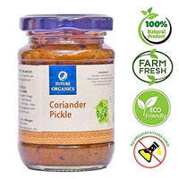 Future Organics Coriander Andhra Pickle - 160 Grams | 100% Fresh Achar with Homemade Taste & Pure Natural Healthy Ingredients