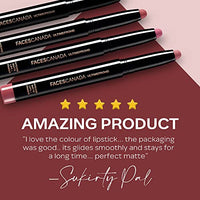 Faces Canada HD Intense Matte Lipstick, Feather light comfort, 10 hrs stay, Primer infused, Flawless HD finish, Red Lip Color, Magnetic , 1.4 gm