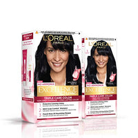L'Oreal Paris Excellence Crème Conditioning Hair Color, 172g with 50g - 1 Black (Pack Of 2)