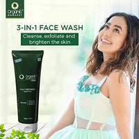 Organic Harvest 3 In 1 Premium Face Wash For Oily Skin | Cleanser For Women Daily Use With Benefits Of Cleansing + Scrubbing + Whitening | Paraben & Sulphate Free - 100gm