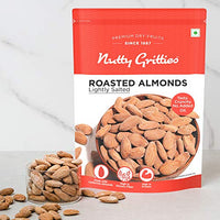 Nutty Gritties California Roasted Almonds, Lightly Salted, Dry Roasted, Non Fried, Zero Oil, Crunchy Healthy Snack - 200g