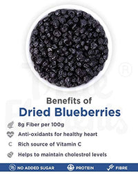 True Elements Blueberry 125g - Vitamin Rich Blue berries | Healthy Snack | Blueberry Dry Fruit